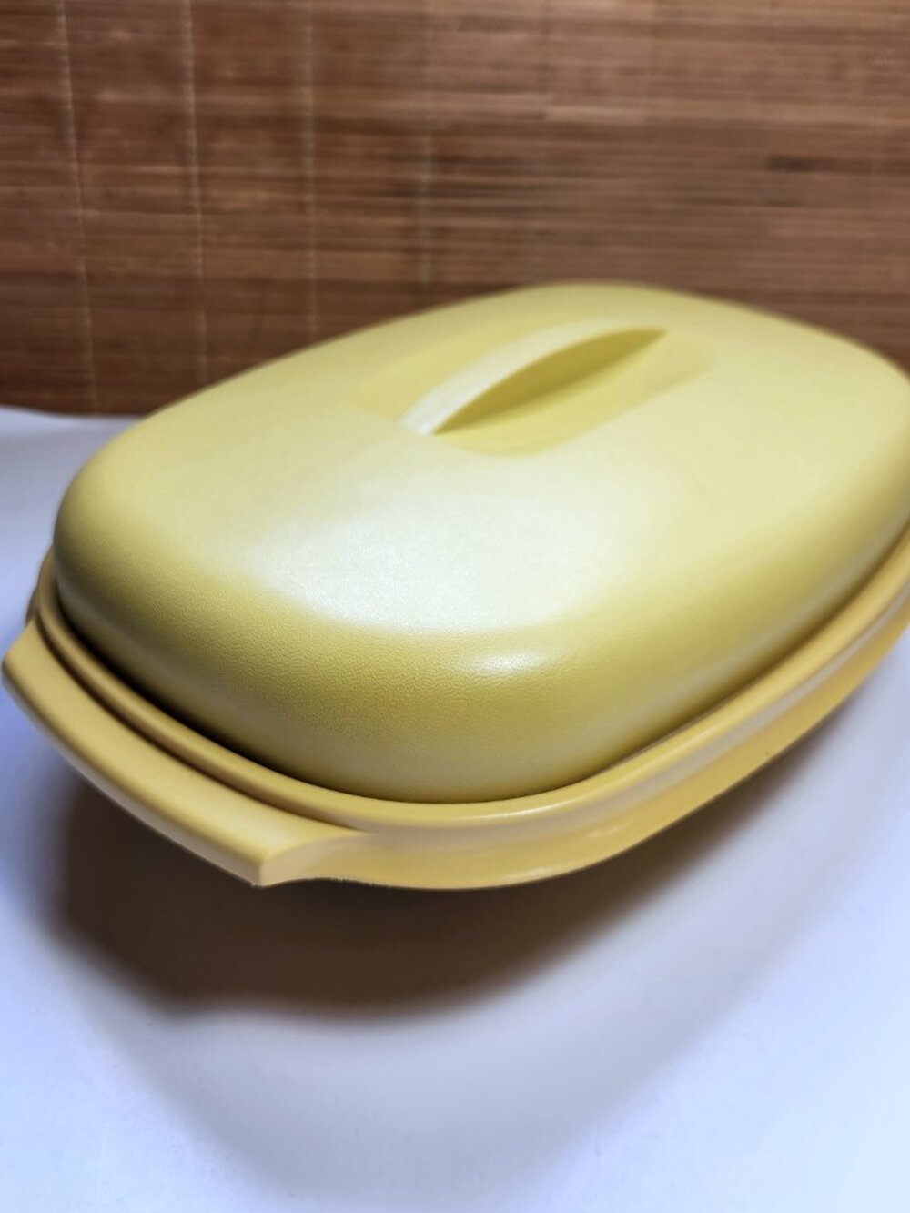 Vintage Tupperware Microwave Rice Vegetable Steamer Harvest Gold Strainer Bowl